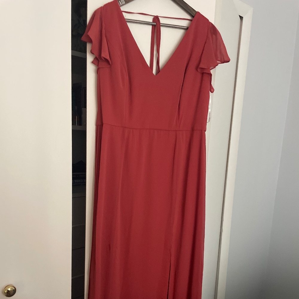 After Six Burgundy Bridesmaid Dress